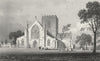 WALES. St Asaph Cathedral, Flintshire. Gastineau 1831 old antique print