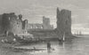 WALES. Flint Castle. Gastineau 1831 old antique vintage print picture