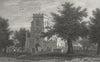 WALES. Overton Church, Flintshire. Gastineau 1831 old antique print picture