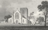 WALES. St Asaph Cathedral, Flintshire. Gastineau 1831 old antique print