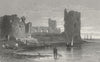 WALES. Flint Castle. Gastineau 1831 old antique vintage print picture