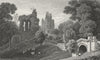 WALES. Hawarden Castle, Flintshire. Gastineau 1831 old antique print picture