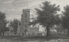 WALES. Overton Church, Flintshire. Gastineau 1831 old antique print picture