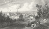 TOWNS. Flint. Wales. Gastineau 1831 old antique vintage print picture