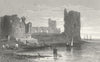WALES. Flint Castle. Gastineau 1831 old antique vintage print picture