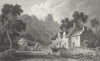 WALES. Caergwrle, Flintshire. Gastineau 1831 old antique vintage print picture
