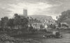 WALES. Mold, Flintshire. Gastineau 1831 antique vintage print picture