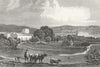 WALES. Cowbridge, Glamorganshire. DUGDALE c1840 old antique print picture