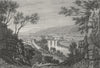 WALES. Vale of Taff. Glamorganshire. DUGDALE c1840 old antique print picture