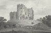 WALES. Cardiff Castle, Glamorganshire. DUGDALE c1840 old antique print picture