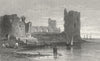 WALES. Flint Castle. Gastineau 1831 old antique vintage print picture