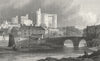 KIDWELLY. Castle bridge, Carmarthenshire. Carmarthen c1831 old antique print