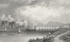 WALES. Carmarthen. Gastineau town c1831 old antique vintage print picture