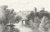 WARCS. Warwick Castle, Warwickshire. DUGDALE c1840 old antique print picture