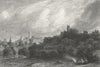 WARCS. Warwick Kenilworth Rd. from. Finden-Constable c1832 old antique print