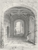COVENTRY. Entry gateway, St Mary Hall. Bartlett 1830 old antique print picture