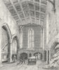 WARCS. Kitchen, St Mary Hall-Coventry. Bartlett 1830 old antique print picture