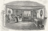 STRATFORD ON AVON. Room Shakespeare born. Stratford c1855 old antique print