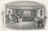 STRATFORD ON AVON. Room Shakespeare born. Stratford c1855 old antique print