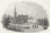 WARCS. Avon Bank, Stratford on Avon. Stratford c1855 old antique print picture