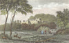 DERBYS. Haddon Hall, Derbyshire. Deer Horses DUGDALE c1840 old antique print