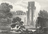 WARWICK CASTLE. Guys Tower, Warwickshire. DUGDALE c1840 old antique print
