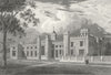 WARCS. Rugby School, Warwickshire. School House 1815 old antique print picture