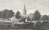 STRATFORD ON AVON. Warwickshire. Church River 1845 old antique print picture