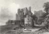 WARCS. Kenilworth, Tilt Yd. Payne 1847 old antique vintage print picture