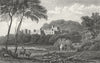 DERBYS. Haddon Hall, Derbyshire. DUGDALE c1840 old antique print picture