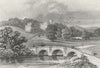 DERBYS. Haddon Hall, Derbyshire. DUGDALE c1840 old antique print picture