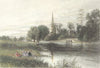 WARCS. Stratford on Avon. Milner 1860 old antique vintage print picture