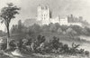 DERBYS. Bolsover Castle, Derbyshire. DUGDALE c1840 old antique print picture