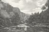 DERBYS. Dove, Dovedale. Barbner sepia 1895 old antique vintage print picture