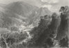 DERBYS. Matlock Bath. WH Bartlett 1842 old antique vintage print picture
