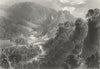 DERBYS. Matlock Bath. WH Bartlett 1842 old antique vintage print picture