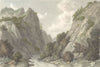 DERBYS. Dove Dale, Derbyshire. Westall-Finden c1833 old antique print picture
