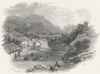 DERBYS. Matlock. Harwood 1840 old antique vintage print picture