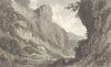 DERBYS. Castleton Derbyshire. Westall c1833 old antique vintage print picture