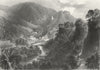 DERBYS. Matlock Bath. WH Bartlett 1842 old antique vintage print picture