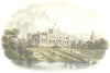 CHESHIRE. Eaton Hall-east front. Hughes 1856 old antique vintage print picture