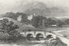 DERBYS. Haddon Hall, Derbyshire. DUGDALE c1840 old antique print picture