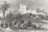 DERBYS. Bolsover Castle, Derbyshire. DUGDALE c1840 old antique print picture