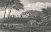 DERBYS. Haddon Hall, Derbyshire. DUGDALE c1840 old antique print picture