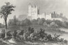 DERBYS. Bolsover Castle, Derbyshire. DUGDALE c1840 old antique print picture