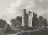 BERKS. Donnington Castle, Berkshire 1816 old antique vintage print picture