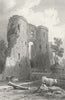 PEMBROKESHIRE. Lawhaden Castle. Pembroke. gateway c1831 old antique print