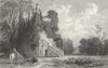 CHESHIRE. Ancient castellet Doddington Park. Chester 1836 old antique print