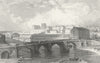 CHESHIRE. Bridge-Mill-jail, Chester. Allom 1836 old antique print picture