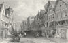 CHESHIRE. Water Gate St, Chester. Allom 1836 old antique vintage print picture